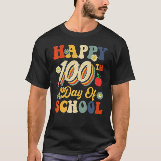 Camiseta Retro 100th Day of School Teachers Kids Child Happ