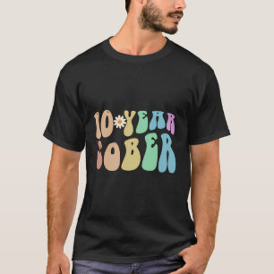 Camiseta Retro 10 Anos Mais Sober Desde 2013 Celebra Dez An
