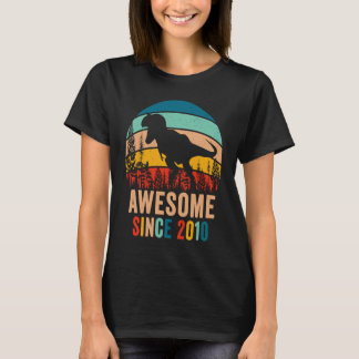 Camiseta Retro 13 Bday Dinossaur T Rex Boys Incrível Desde
