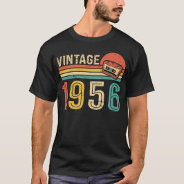 Camiseta Retro 1956 Birthday Idea Music Cassette Tape Bday