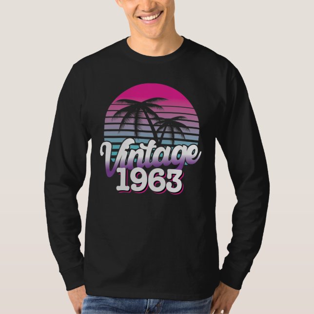 Camiseta Retro 1963 Edição limitada | Aniversário Presente  (Frente)