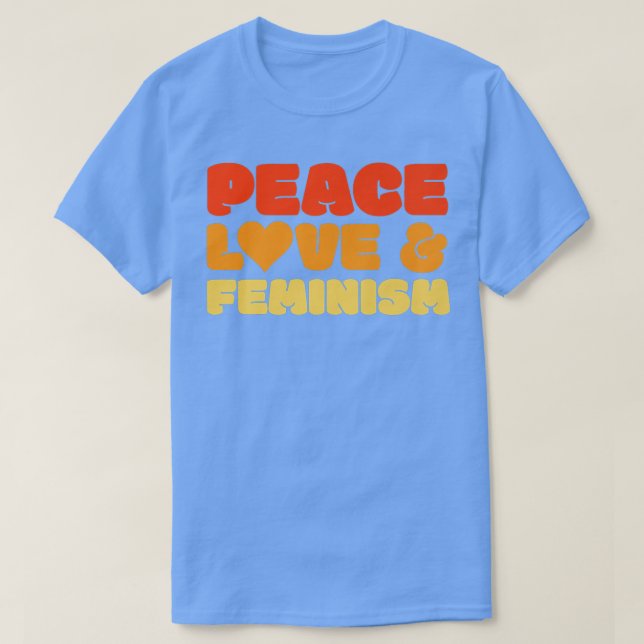 Camiseta Retro 1970 60 Amor Feminista Radical Orgulhosa Fem (Frente do Design)