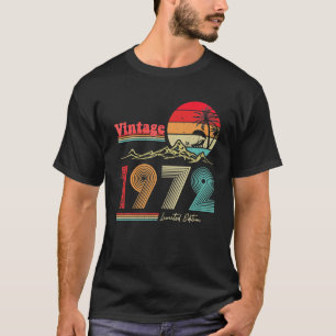 Camiseta Retro 1972 50º Aniversário Gift Clássico 50 Anos