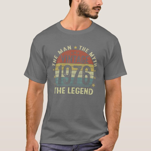 Camiseta Retro 1983 Aniversário Legenda De Nascer Desde 198 (Frente)