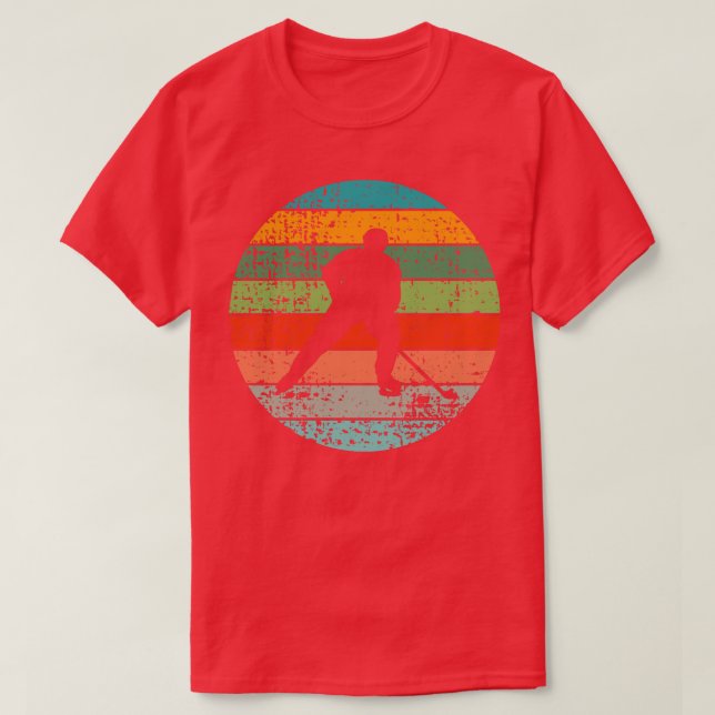 Camiseta Retro 1 de Hockey com Gelo (Frente do Design)