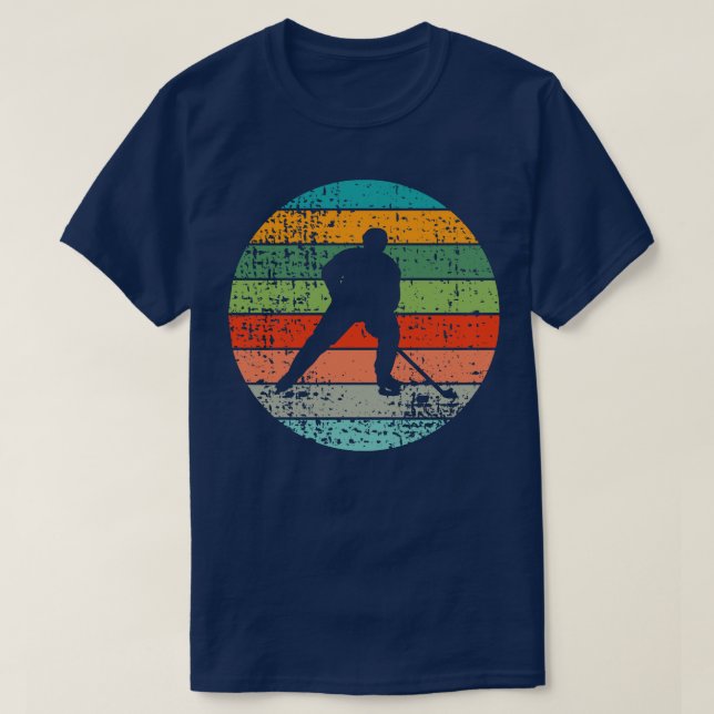 Camiseta Retro 1 de Hockey com Gelo (Frente do Design)