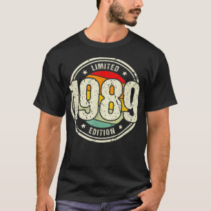 Camiseta Retro 33 Year Old Vintage 1989 Limited Edition 33r