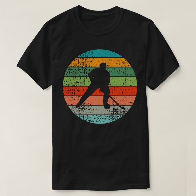 Camiseta Retro 3 de Hockey com Gelo (Frente do Design)
