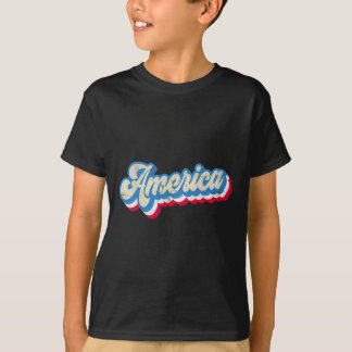 Camiseta Retro 4 de Julho América Patriótico Quatro de Julh