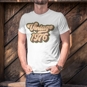 Camiseta Retro 50 Anos de Idade Vintage 1976