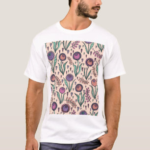 Camiseta Retro 60s Floral: Padrão de decoração inicial