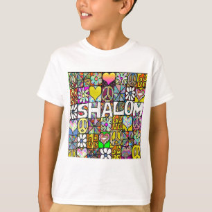 Camiseta Retro 60s Psicodélico Shalom LOVE
