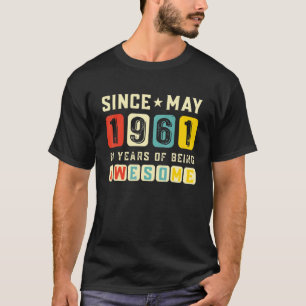 Camiseta Retro 61ruas Awis De Aniversário Desde Maio De 196