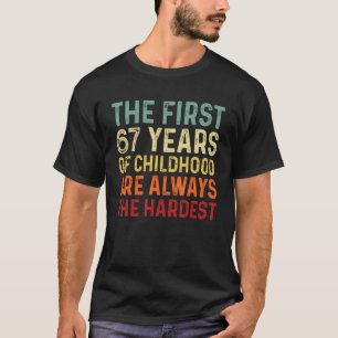 Camiseta Retro 67 Anos Homens Mulheres Dizendo 67 Anos Aniv