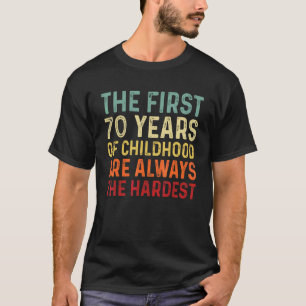 Camiseta Retro 70 Anos Homens Mulheres Dizendo 70 de Aniver