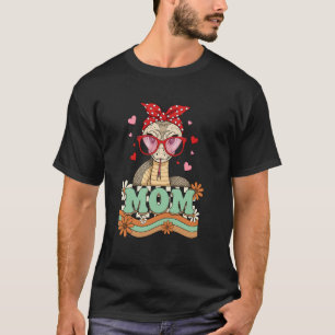 Camiseta Retro 70s Flor Símbolo de Cobra Mãe Mamãe Avó Dia