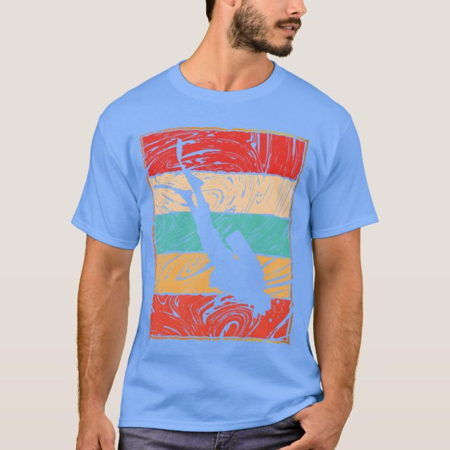 Camiseta Retro 70s Scuba Diving Vintage Silhouetteee friend (Frente)