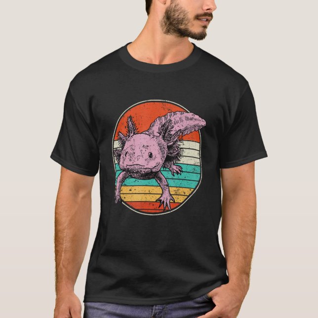 Camiseta Retro 80s 90s Axolotl  Boys Girls Teenager Cute Ax (Frente)