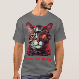 Camiseta Retro 80s 90s Robot Cat Gifts Pun Engraçado Cat 2