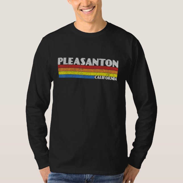 Camiseta Retro 80s California CA Souvenir Pleasanton (Frente)
