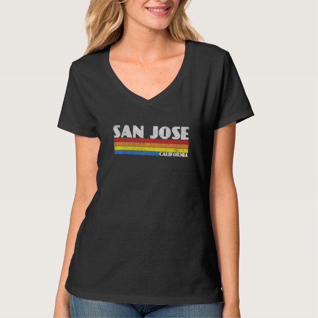 Camiseta Retro 80s California CA Souvenir San Jose   (Frente)