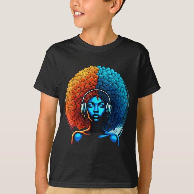 Camiseta Retro 80s Funk Afro Girl Disco Soul African Americ (Frente)