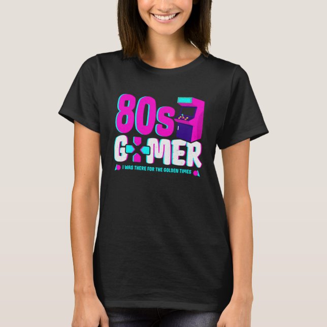 Camiseta Retro 80s Gamer Arcade OG Gamer Nostalgia Antiga G (Frente)