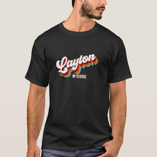 Camiseta Retro 80s Layton Utah Ut (Frente)