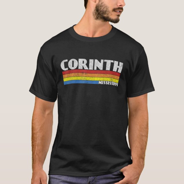 Camiseta Retro 80s Mississippi MS Souvenir Corinth (Frente)
