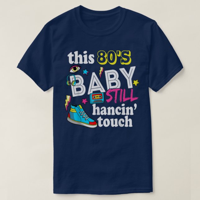 Camiseta Retro 80s Vibe Music Radio Sneaker 80s Theme Party (Frente do Design)