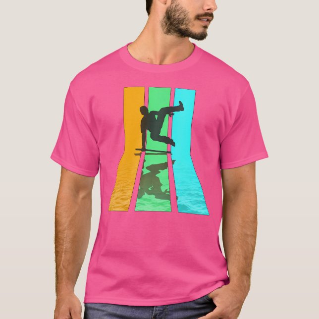 Camiseta Retro 80S Vintage Style Parkour (Frente)