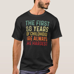 Camiseta Retro 88 Anos Homens Mulheres Dizendo 88 Anos Aniv