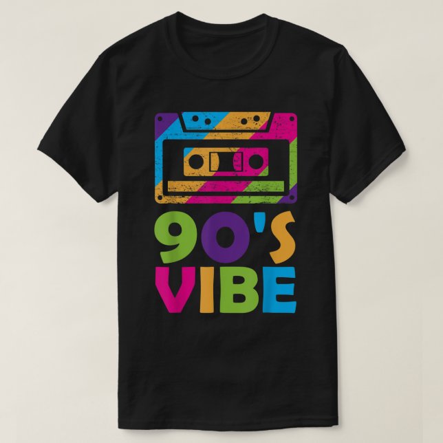 Camiseta Retro 90’s Vibe Cassette Design (Frente do Design)