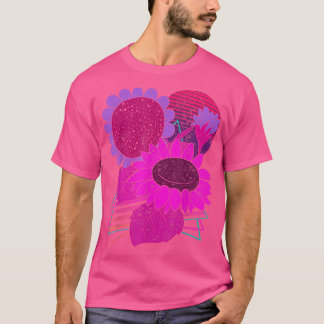 Camiseta Retro 90s Art Yellow Flower Vaporwave Aestético Su