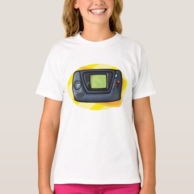 Camiseta Retro 90s Handheld Game Console Gamer (Frente)