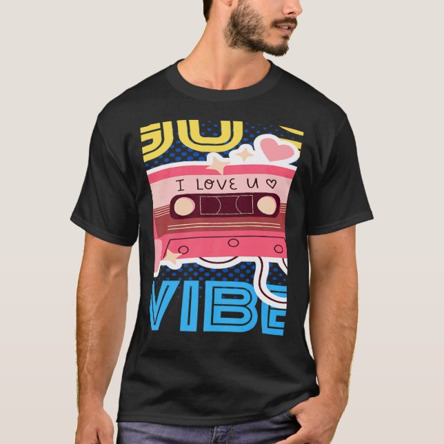 Camiseta Retro 90's Vibe with Cassette 1990s Music 90s Cost (Frente)