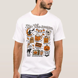 Camiseta Retro Abóbora Temática de Outono