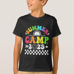 Camiseta Retro Acampamento de Férias de Verão 2025 Correspo