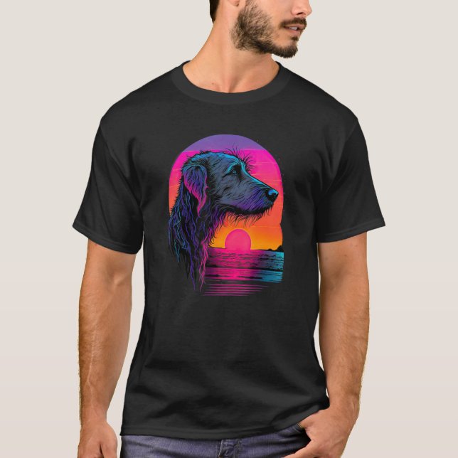 Camiseta Retro Aesthetic Irish Wolfhound Dog (Frente)
