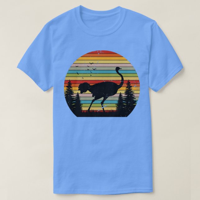 Camiseta Retro Africa Ostrich (Frente do Design)