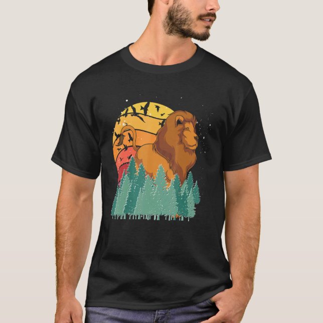 Camiseta Retro Africa Safari Animal Forest Nature Birds Li (Frente)