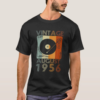 Camiseta Retro Agosto De 1956 T 65º Aniversário Presente 65