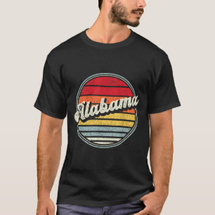 Camiseta Retro Alabama Home State Style 70s Sunset Men