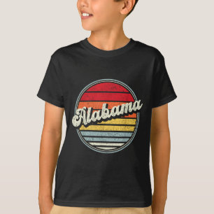 Camiseta Retro Alabama Home State Style 70s Sunset Men