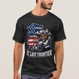 Camiseta Retro Alasca A Última Fronteira Mapa do Urso de Hó