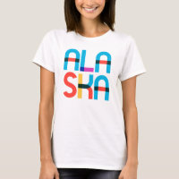 Retro Alaska Sunset Colorful 80s Tipo de Arte Pop