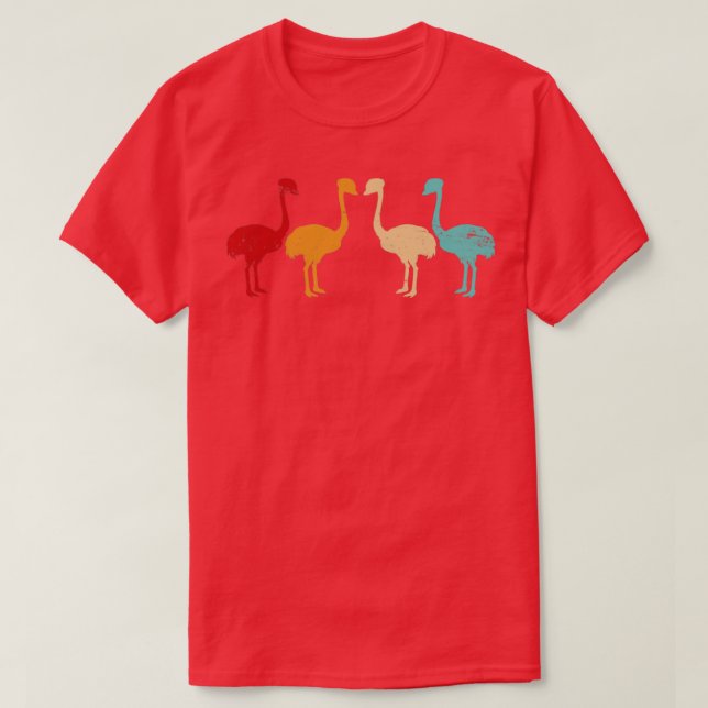 Camiseta Retro Alegadamente Ostrich (Frente do Design)