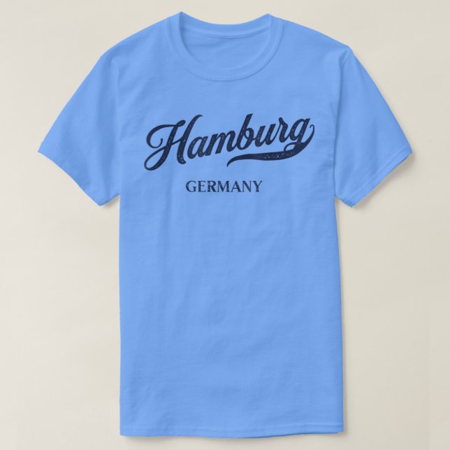 Camiseta Retro Alemanha CityVintage Hamburg (Frente do Design)