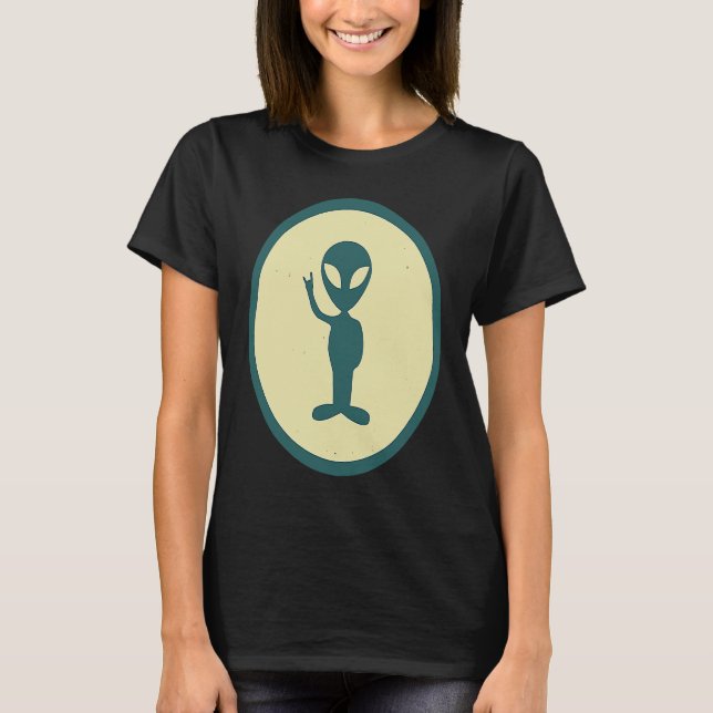 Camiseta Retro Alien Vintage UFO (Frente)
