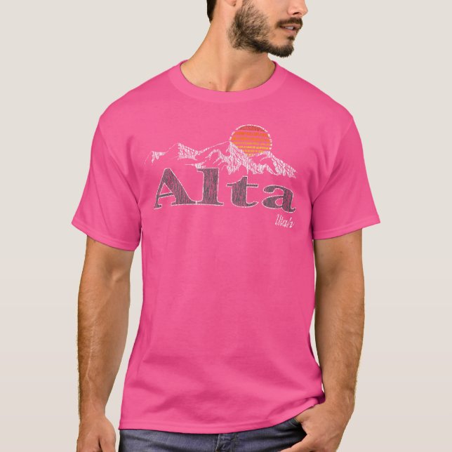 Camiseta Retro Alta Utah Mountain (Frente)